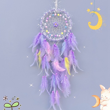 Woven Web/Net with Feather Decorations PW-WG13259-03-1