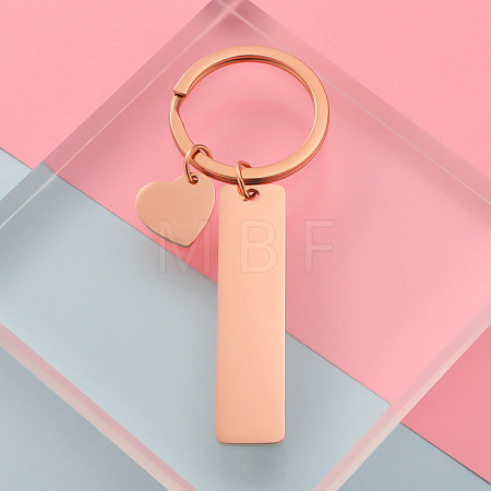 304 Stainless Steel Keychain HEAR-PW0001-144RG-1