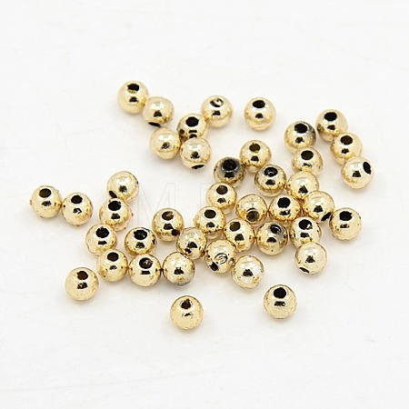 Plating Plastic Acrylic Round Beads PACR-L003-10mm-KC-1
