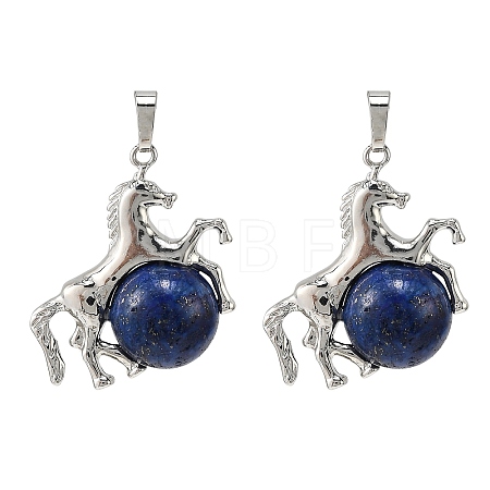 Dyed Natural Lapis Lazuli Pendants G-D102-01P-03-1