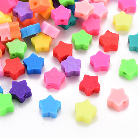 Handmade Polymer Clay Beads X-CLAY-N008-012-1