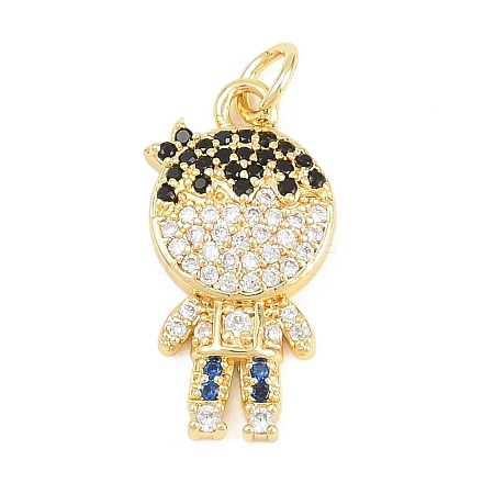 Brass Micro Pave Cubic Zirconia Pendants LS-KK-D258-36G-04-1