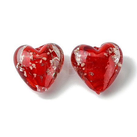 Luminous Handmade Gold Sand Lampwork Beads FOIL-B001-03C-1