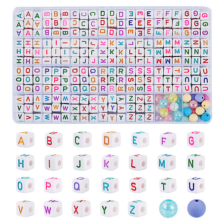 264Pcs 28 Styles Opaque & Transparent Acrylic Beads OACR-TA0004-78-1