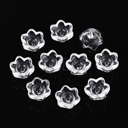 Transparent Glass Bead Caps A-GLAA-Q089-002C-001-1
