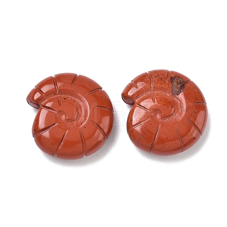 Natural Red Jasper Conch Display Decorations DJEW-D303-01I-1