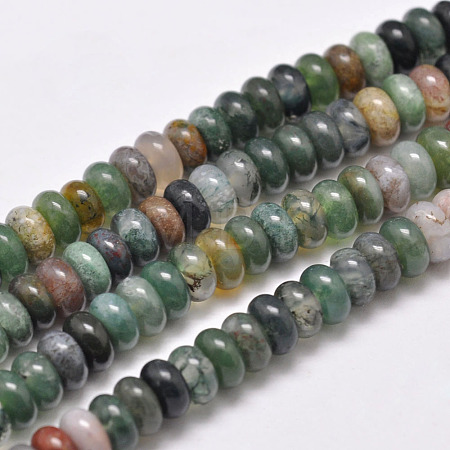 Natural Indian Agate Beads Strands X-G-F349-01-6x4mm-1