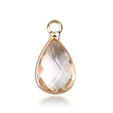 Faceted Glass Pendants FIND-WH0097-40D-G-1