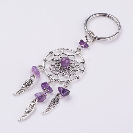 Natural Chip Amethyst Keychain X-KEYC-JKC00119-03-1