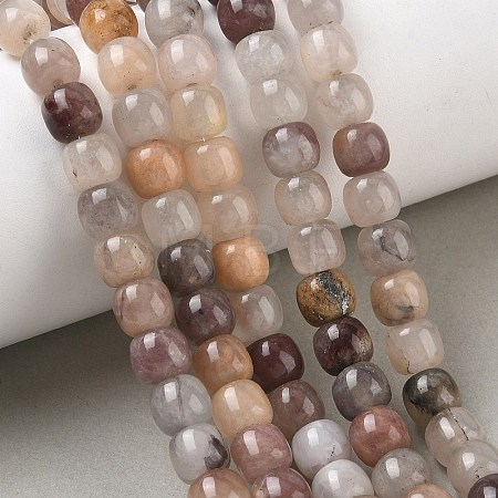 Natural Lepidolite Purple Mica Stone Beads Strands GG-CBA9281-D02-7x8mm-1