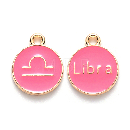 Alloy Enamel Pendants X-ENAM-S124-01B-03K-1