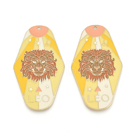 Rack Plating Alloy and Enamel Big Pendants ENAM-T021-29F-1