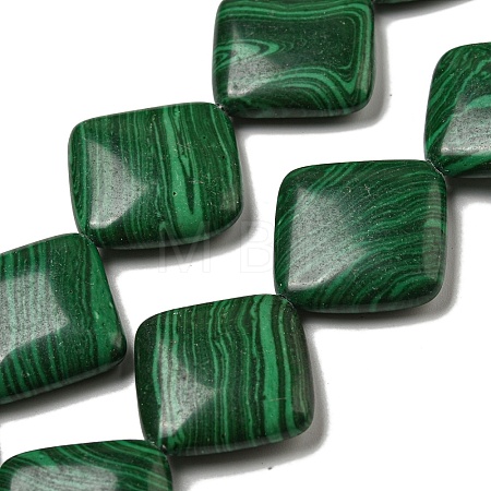 Synthetic Malachite Beads Strands G-B071-B01-01-1