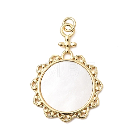 Natural Shell Pendants KK-H529-02G-01-1
