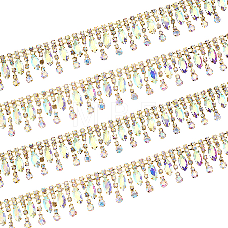 2Yards Iron & Glass Beaded Trim Garland Strand OCOR-ME0001-70-1