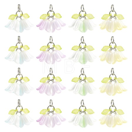 16Pcs Acrylic Pendants PALLOY-FS00075-1
