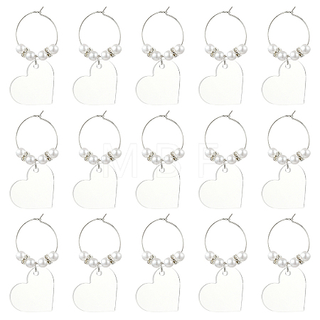 20Pcs Brass Wine Glass Charm Rings AJEW-YW00007-1
