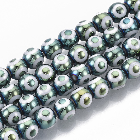 Electroplate Glass Beads Strands EGLA-T012-02D-8MM-1