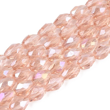 Transparent Electroplate Glass Beads Strands LS-EGLA-N013-T4mm-B29-1