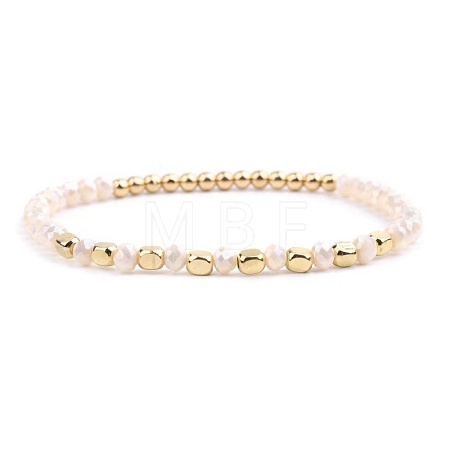 Porcelain & Synthetic Non-magnetic Hematite Beads Stretch Bracelets for Women KP6261-3-1