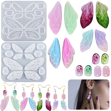 DIY Butterfly Wing Pendant Silicone Molds DIY-F127-01-1