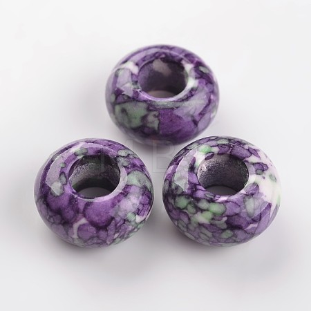 Dyed Rondelle Natural Ocean White Jade Beads G-D782-11-1