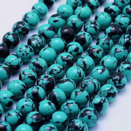 Synthetic Turquoise Beads Strands X-G-F531-8mm-J01-1