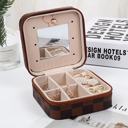 Sqaure PU Leather Jewelry Box PAAG-PW0012-07D-1