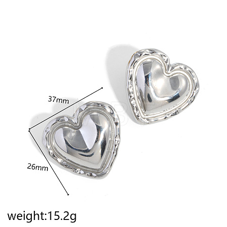 304 Stainless Steel Stud Earrings for Women WG901F7-02-1