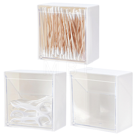 Square Plastic Bathroom Wall Mounted Display Stands AJEW-WH0077-154-1