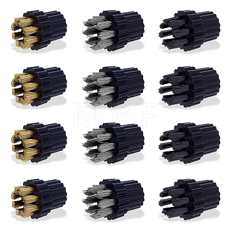 12Pcs 3 Styles Plastic Steam Mop Cleaning Brush Head FIND-GA0008-83-1