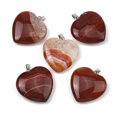 Natural Banded Agate Pendants GG-K002-12A-19-1