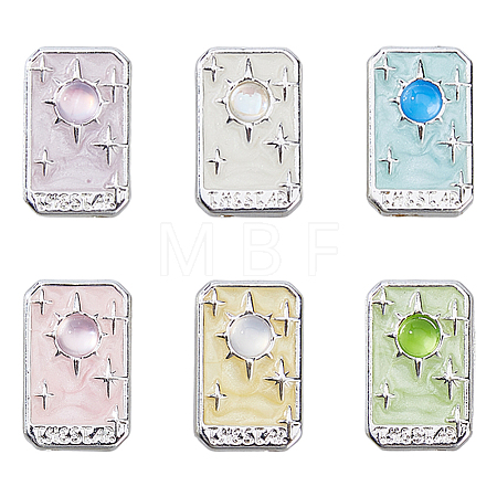 6Pcs Alloy Beads FIND-DC0008-43B-1