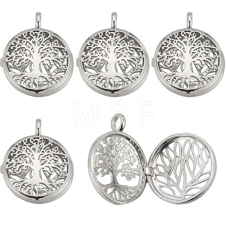 10Pcs Hollow Brass Cage Pendants KK-SC0004-39-1