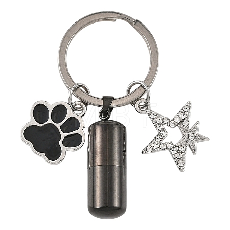 Alloy & 304 Stainless Steel Bottle Keychains KEYC-YW00274-04-1
