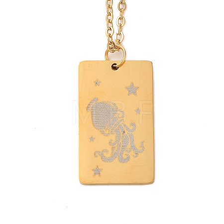 Golden 202 Stainless Steel Constellation Pendants Necklaces NJEW-K380-02G-08-1