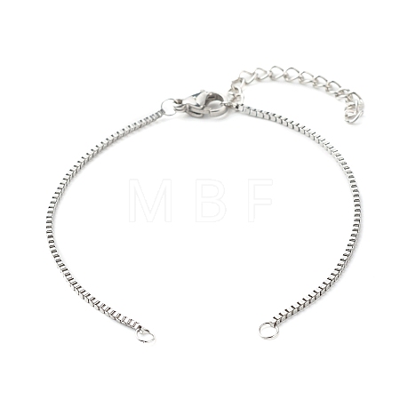 Tarnish Resistant 316 Surgical Stainless Steel Box Chains Bracelet Making X-AJEW-JB01065-1