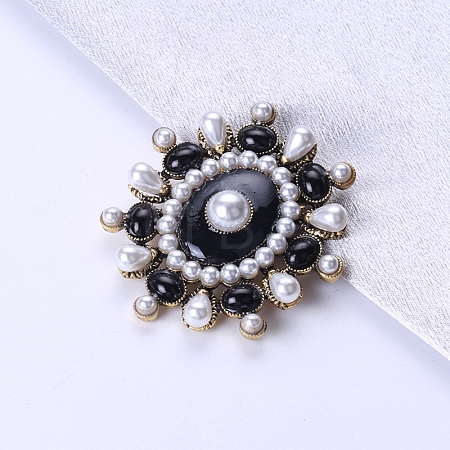 Golden Alloy Brooches PW-WG25DE7-01-1