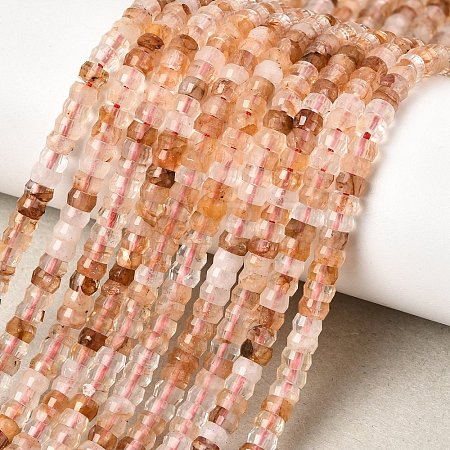 Natural Hematoid Quartz/Ferruginous Quartz Heishi Beads Strands LS-G-A299-A19-01-1