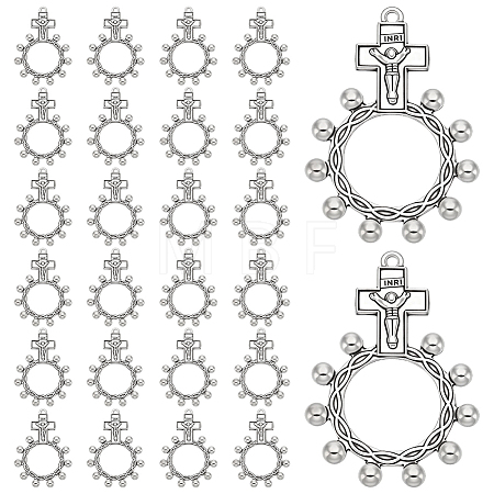26Pcs Tibetan Style Alloy Pendants TIBEP-UN0001-28AS-1