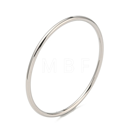 Non-Tarnish 304 Stainless Steel Simple Plain Bangle for Women High Polished BJEW-F461-01D-P-1