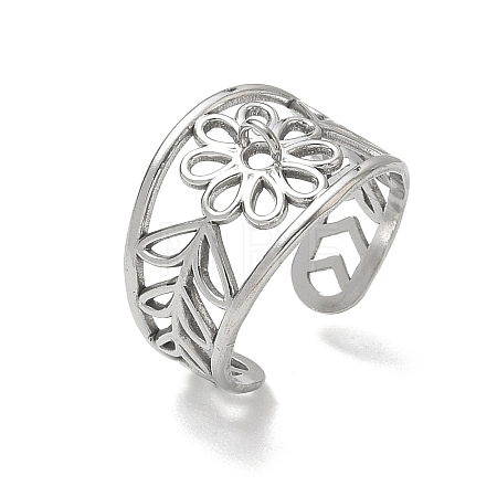 304 Stainless Steel Cuff Open Ring Setting SA-CBA37BC-13P-1