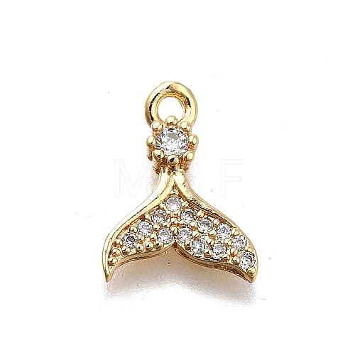 Brass Micro Pave Cubic Zirconia Pendants KK-D312-12G-1