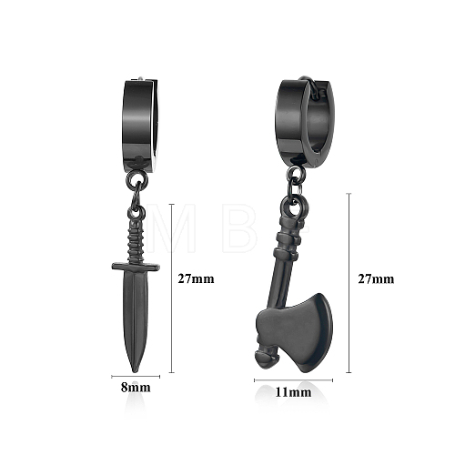 Stainless Steel Sword Axe Pendant Set for Women MV2070-1-1