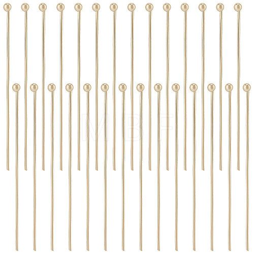 100Pcs  Brass Ball Head Pins IFIN-BBC0001-01-1