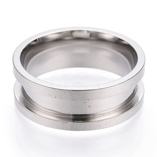 201 Stainless Steel Grooved Finger Ring Settings RJEW-TAC0017-8mm-03A-1