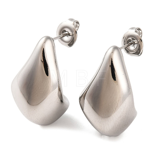 Non-Tarnish 304 Stainless Steel Stud Earrings EJEW-G395-22P-1