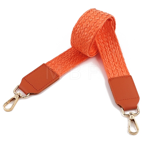 PU Imitation Leather & Raffia Bag Handles PW-WGC4EAE-02-1