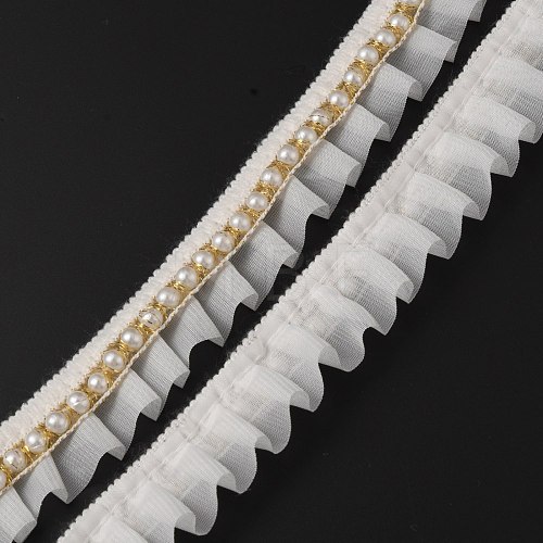 Elastic Chinlon Lace Trim EW-WH0013-21-1