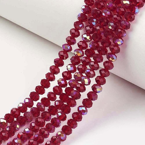 Electroplate Glass Beads Strands X-EGLA-A034-T8mm-L09-1